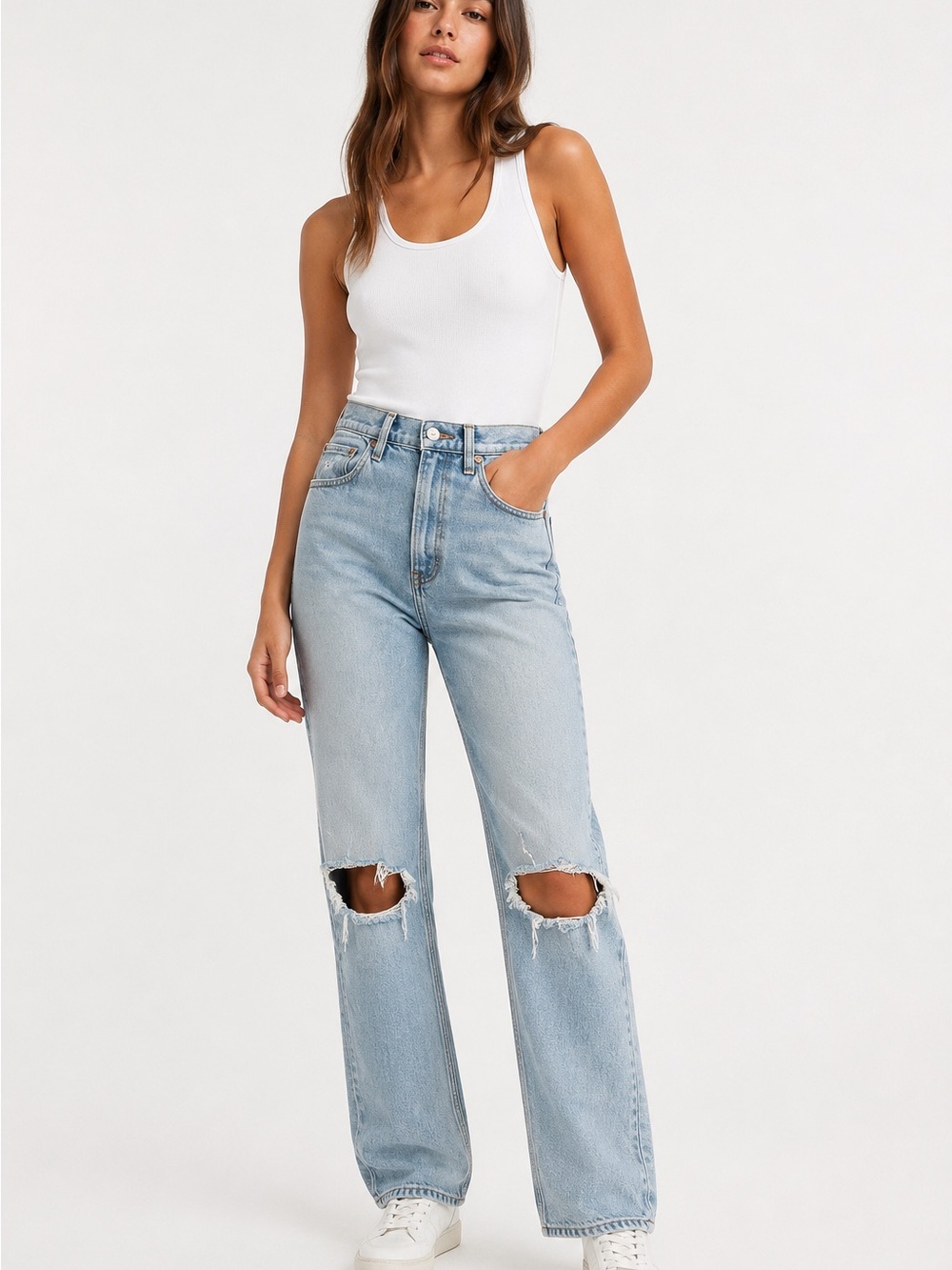 Abercrombie 90s straight curve love ultra high rise jeans